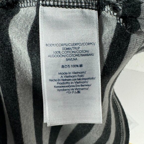 Ralph Lauren Chaps Active Shift Dress Gray Stripes Size S Short Sleeve T-Shirt - Picture 5 of 11